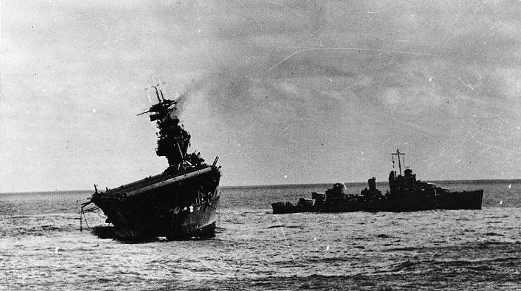USS Yorktown(CV-5) sinking